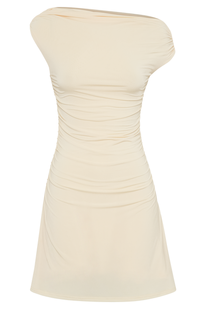 ROF Dakoda Dar Omuzlu Mini Elbise - Limon