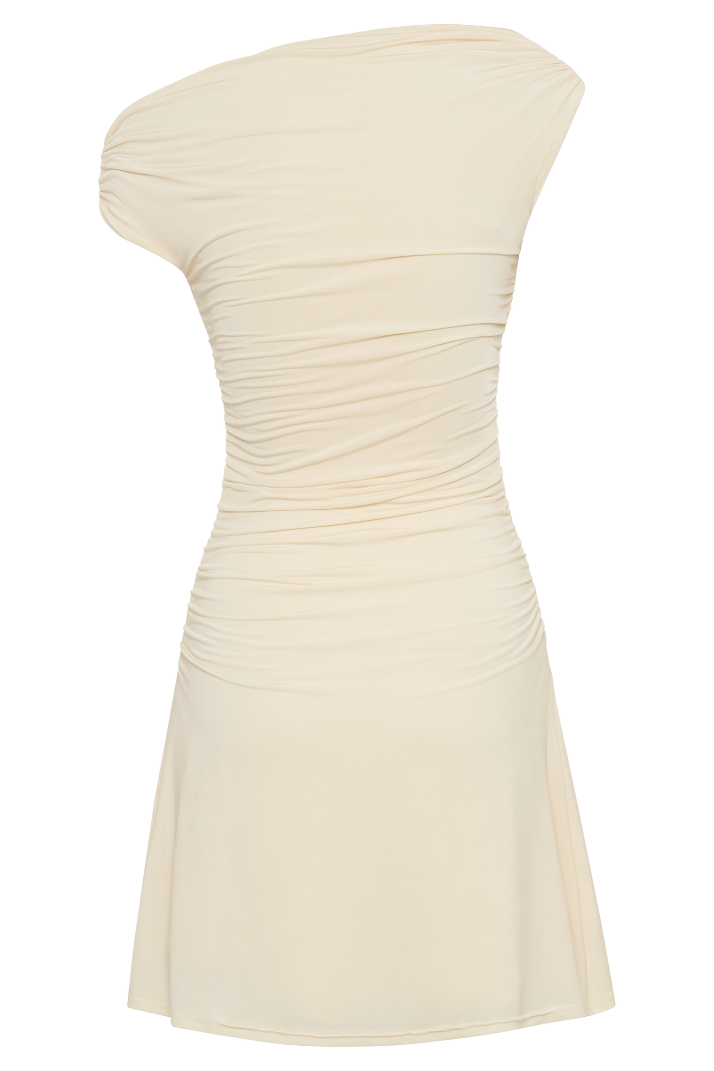 ROF Dakoda Dar Omuzlu Mini Elbise - Limon