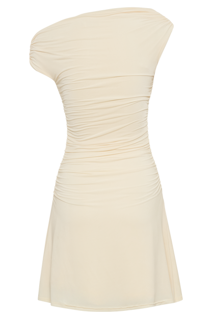 ROF Dakoda Dar Omuzlu Mini Elbise - Limon