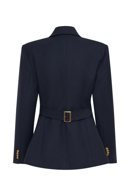 ROF Bellamy Cinched Blazer - Koyu Lacivert