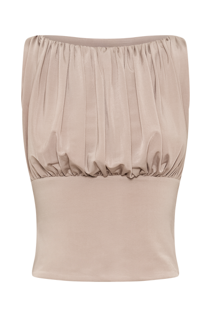 ROF Tiarna Slinky Dantelli Üst - Taupe