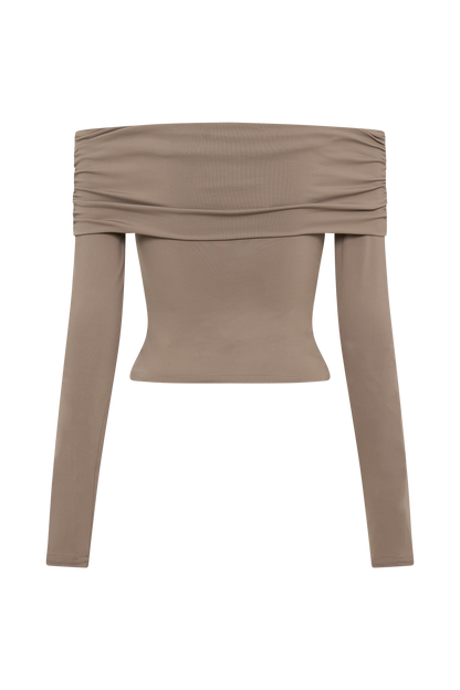 ROF Lucinda Geri Dönüşümlü Naylon Düşük Omuzlu Üst - Coco