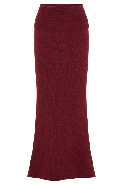 ROF Charlotte Örgü Uzun Etek - Merlot