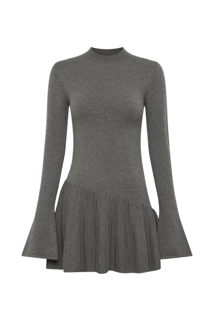 ROF Blair Örgü Mini Elbise - Kömür