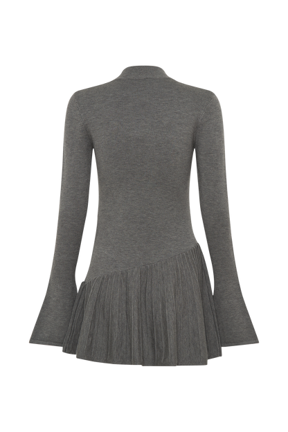 ROF Blair Örgü Mini Elbise - Kömür