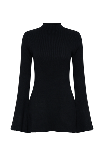 ROF Jovie Oversize Örgü Kazak - Siyah