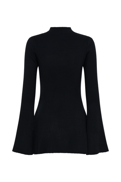 ROF Jovie Oversize Örgü Kazak - Siyah
