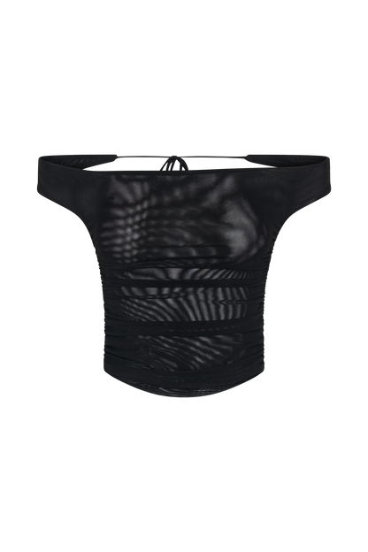 ROF Brooklyn File Crop Top - Siyah