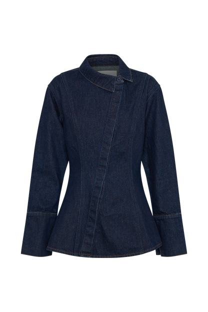 ROF Jericho Asimetrik Denim Gömlek - İndigo Mavi