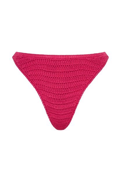 ROF Skye Çiçekli Tığ Bağlamalı Bikini Altı - Pembe Kiraz