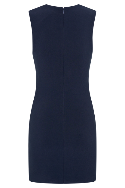 ROF Frida Krep Mini Elbise - Koyu Lacivert