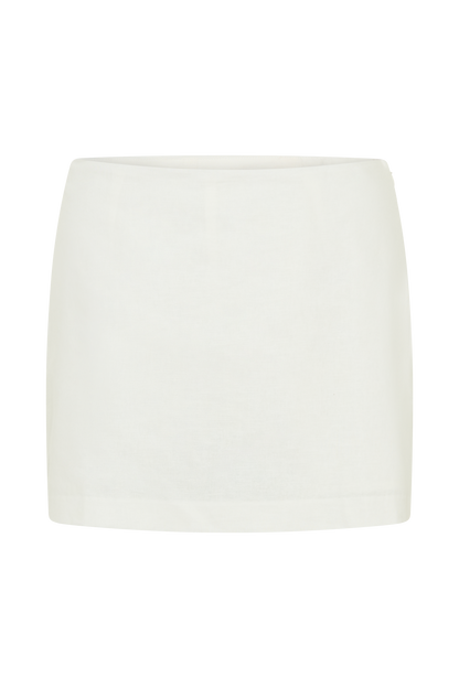 ROF Ciara Keten Mini Şort - Beyaz