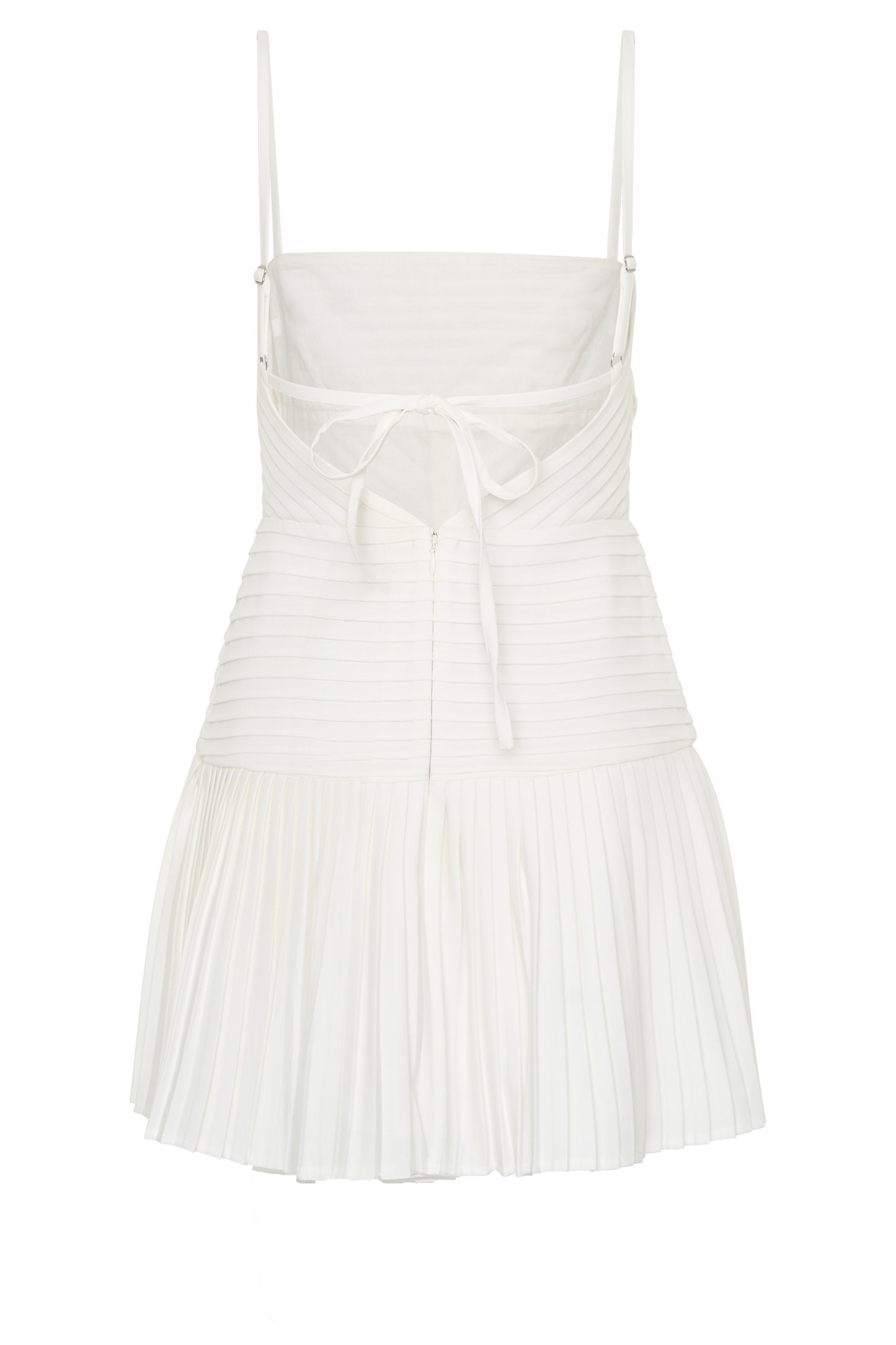 ROF Rylee Multi Plise Mini Elbise - Beyaz