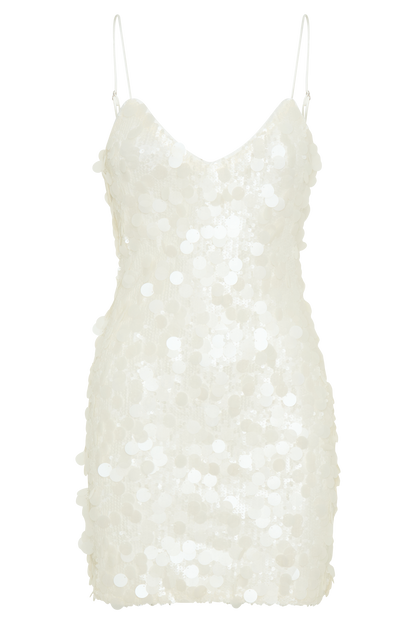 ROF Romilly Payet Mini Elbise - Fildişi