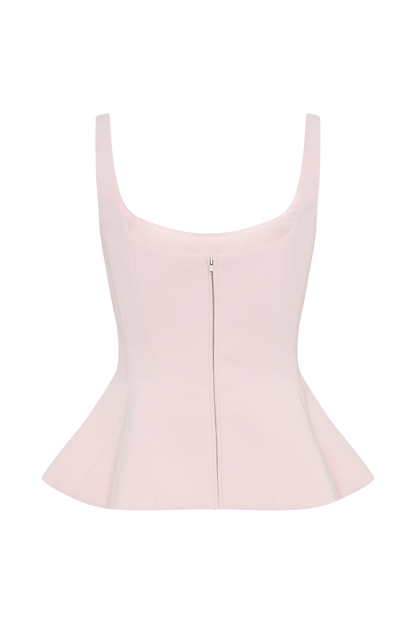 ROF Korrie Suit Peplum Üst - Pudra Pembesi