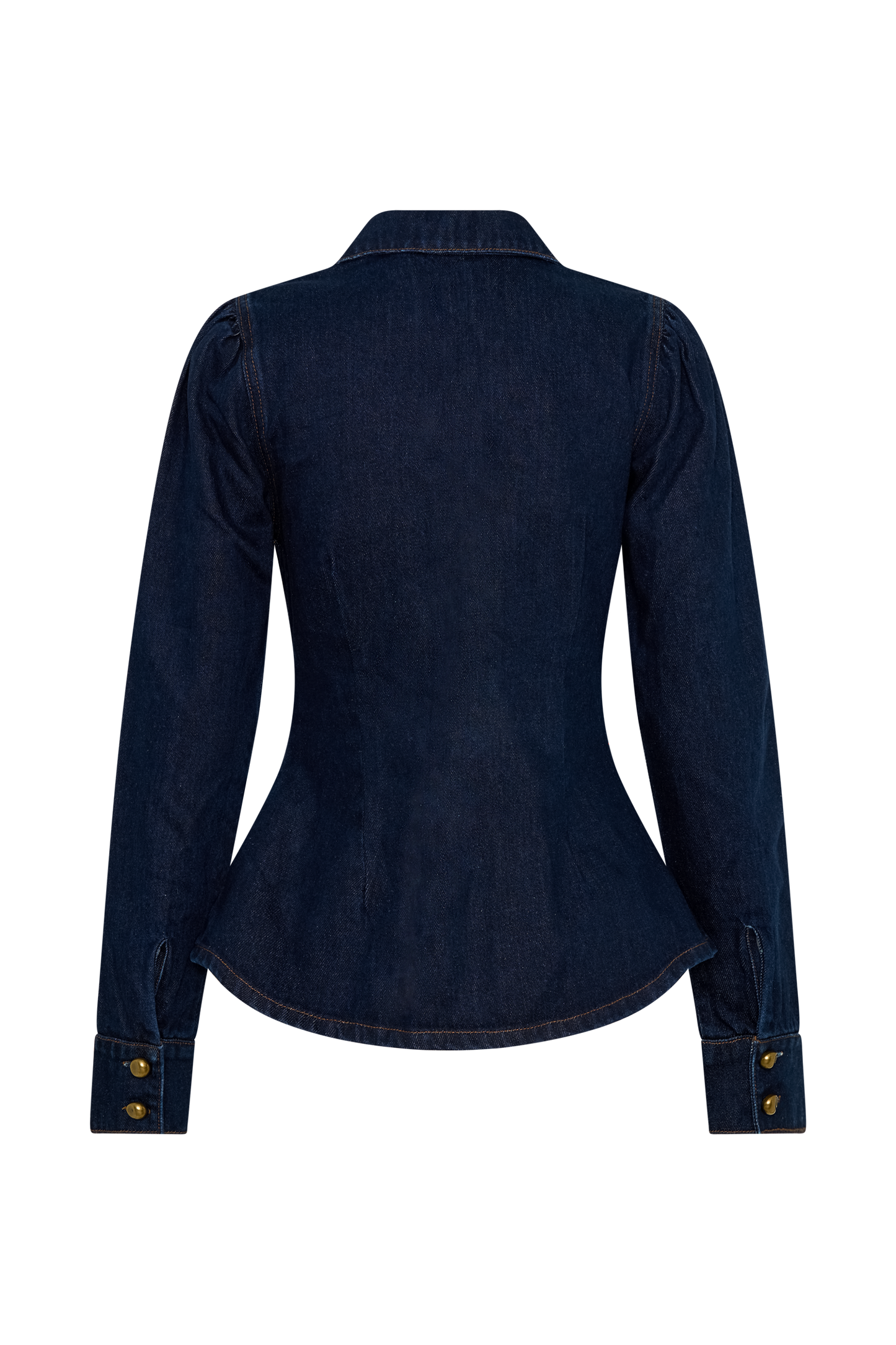 ROF Hilary Uzun Kollu Denim Üst - İndigo Mavi
