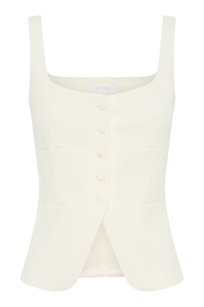 ROF Sunny Takım Elbise Peplum Üst - Fildişi