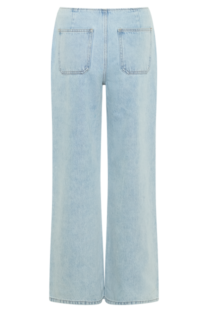 ROF Caitlin Mid Bel Denim Flare Jeans - Açık Mavi