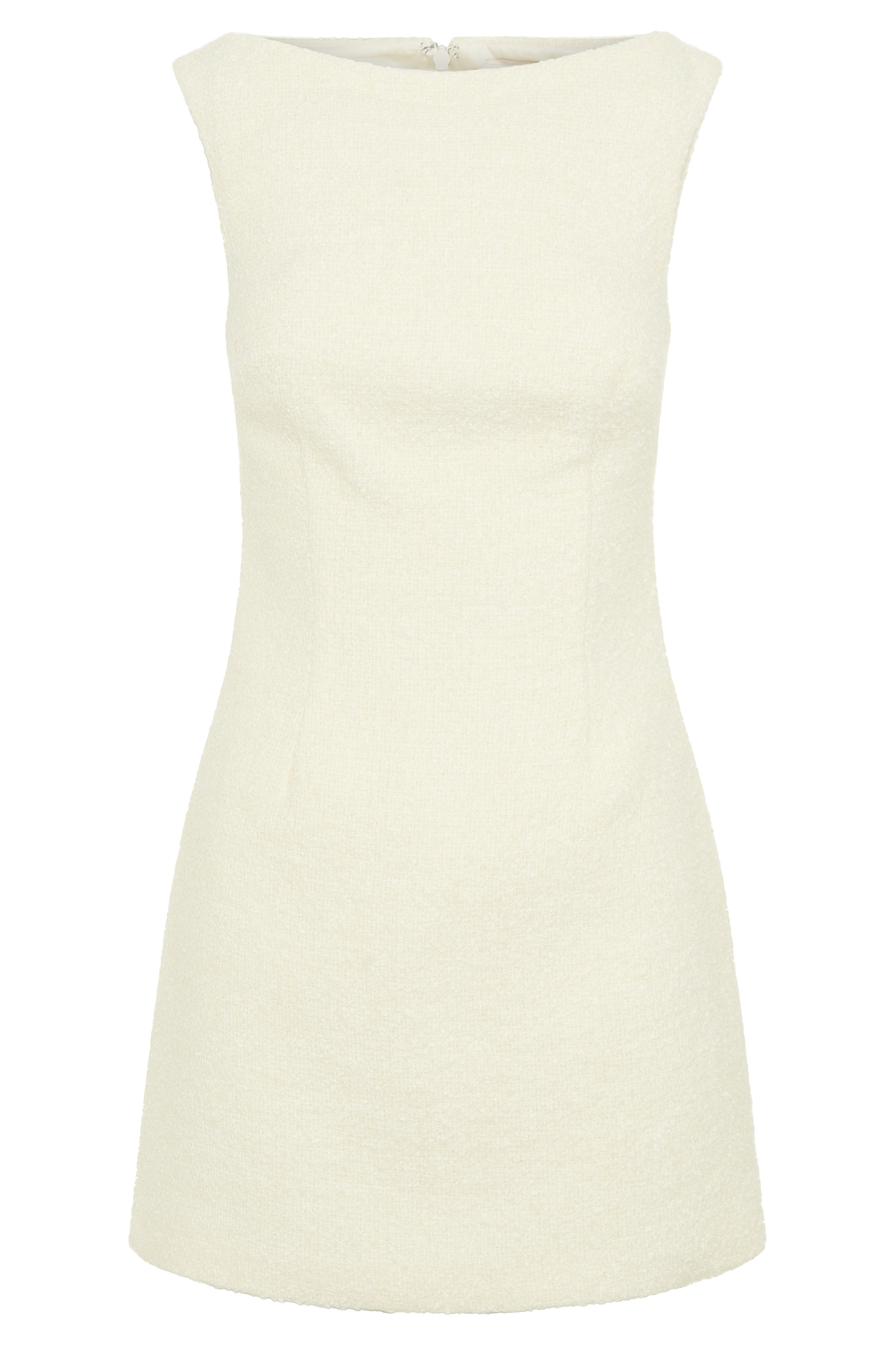 ROF Angela Dokulu Buklet Mini Elbise - Fildişi