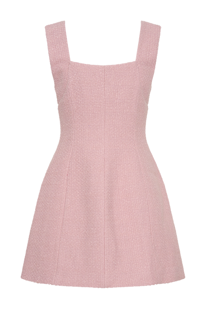 ROF Desire Buklet Mini Elbise - Pudra