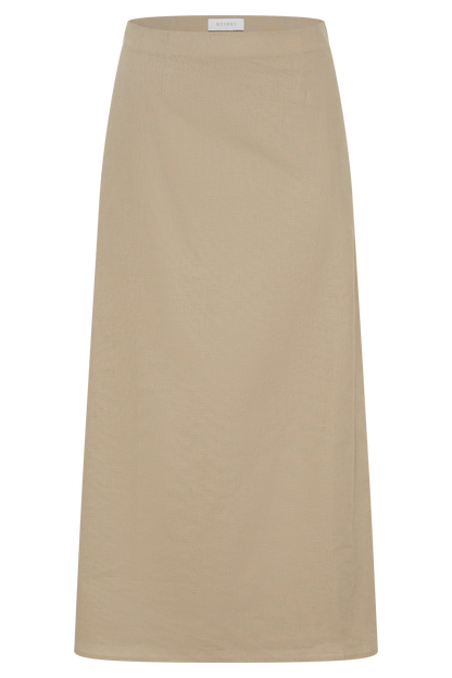 ROF Dora Keten Midi Etek - Naturel