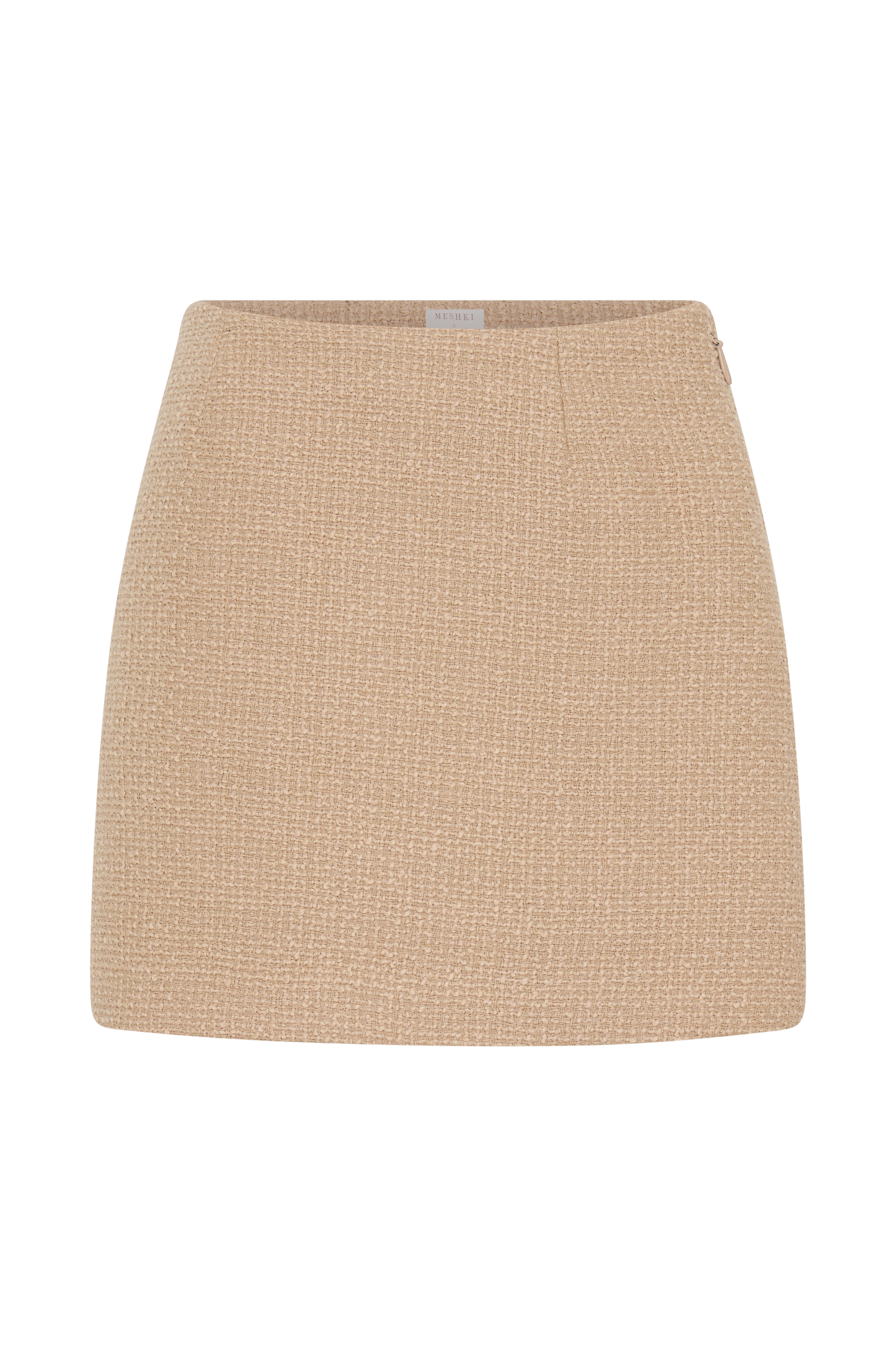 ROF Camilla Buklet Mini Etek - Açık Taupe