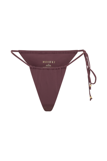 ROF Andie Dantelli String Yan Bikini Altı - Çikolata