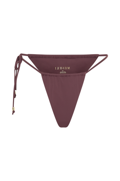 ROF Andie Dantelli String Yan Bikini Altı - Çikolata