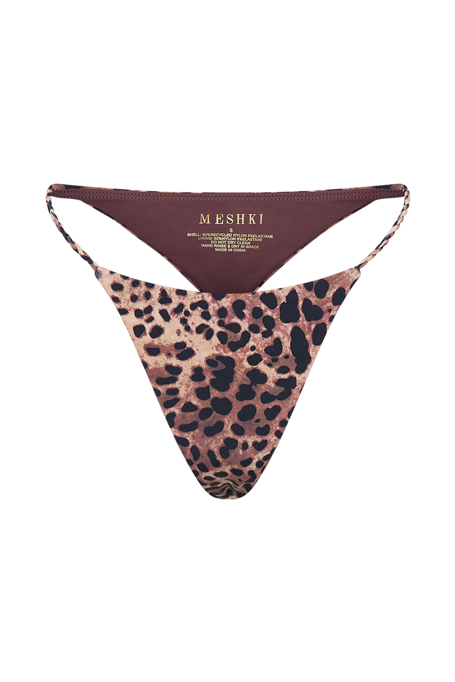 ROF Melika Örgülü Bikini Altı - Leopar Desenli