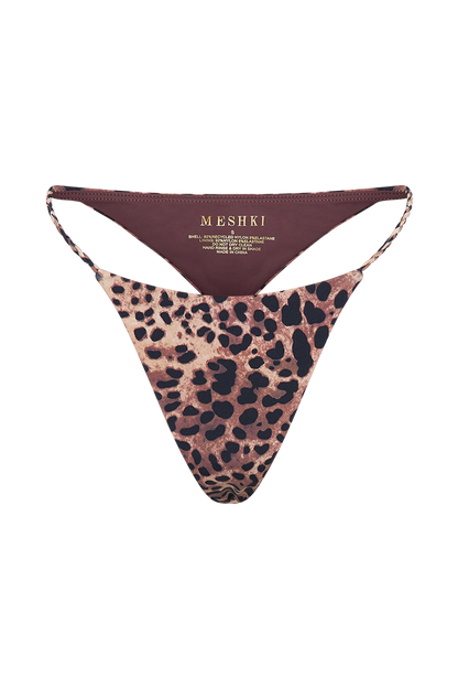 ROF Melika Örgülü Bikini Altı - Leopar Desenli