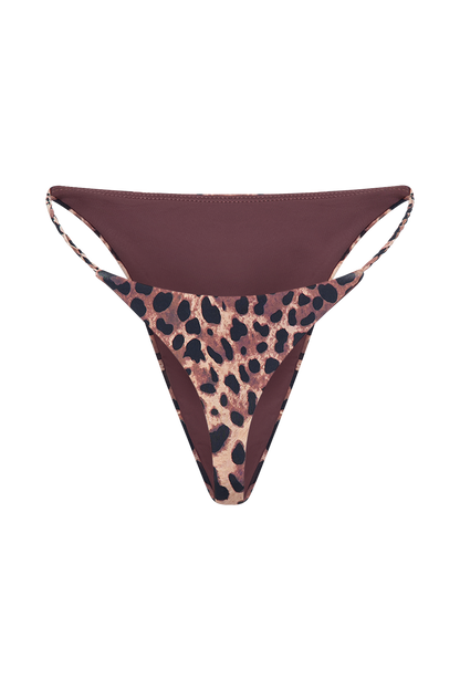 ROF Melika Örgülü Bikini Altı - Leopar Desenli