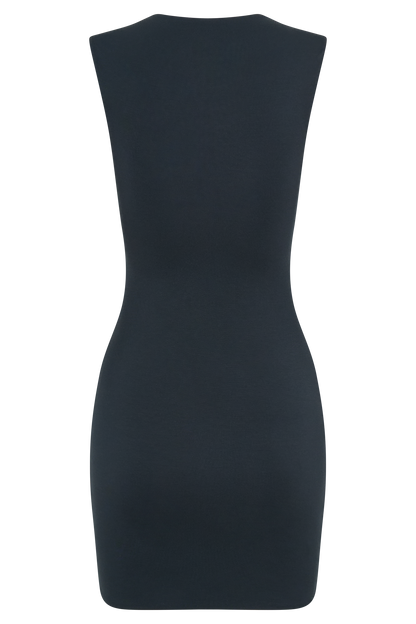 ROF Tatianna Dantelli Modal Mini Elbise - Siyah