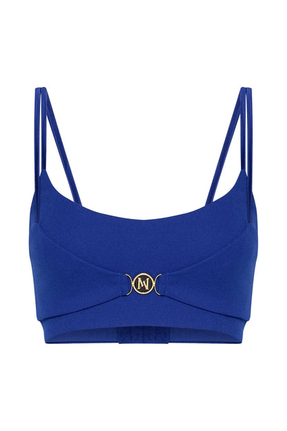 ROF Blythe Çift Askılı Crop Top - Kobalt Mavisi