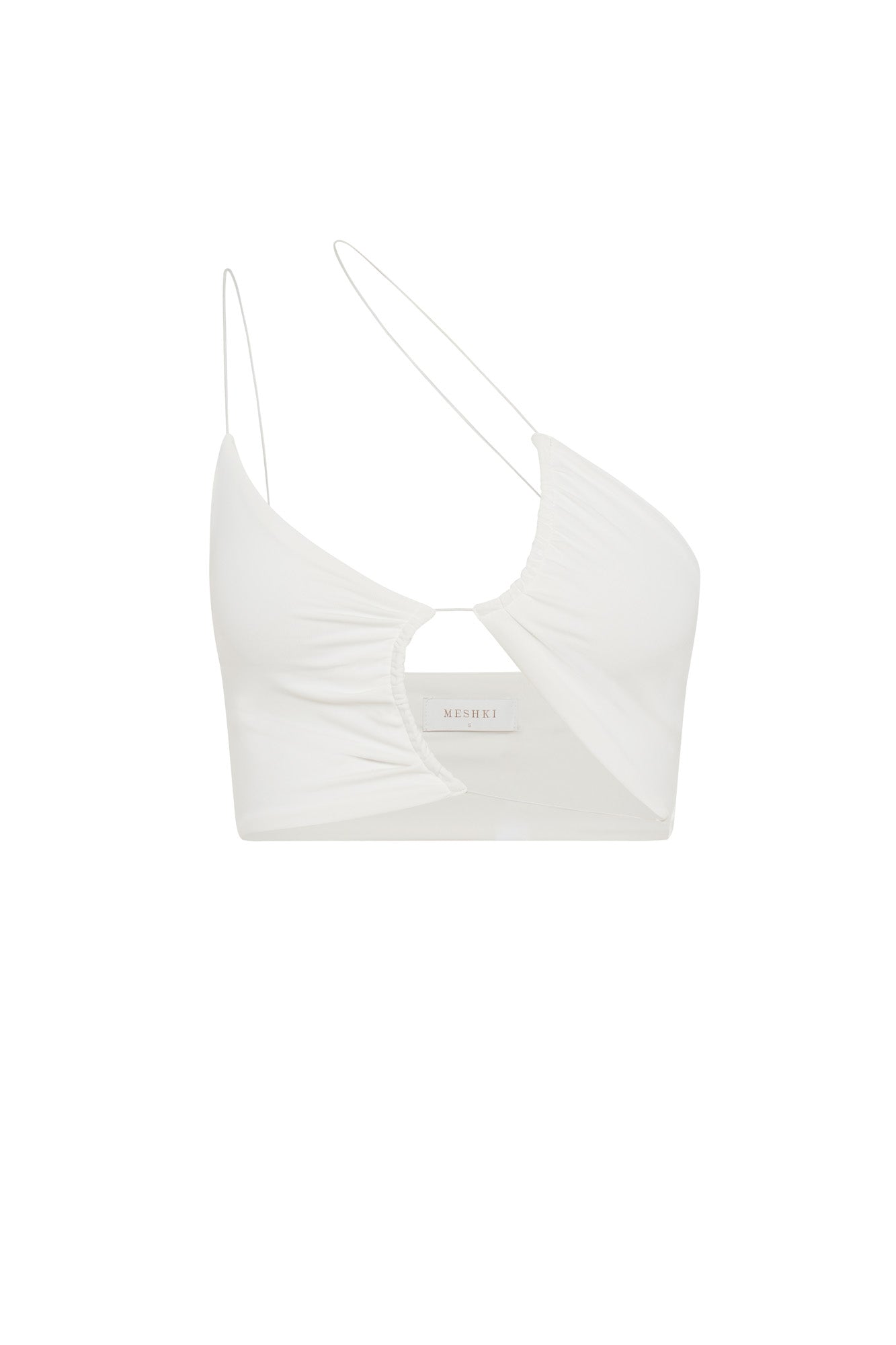 ROF Montana Dantelli Kesikli Crop Top - Beyaz