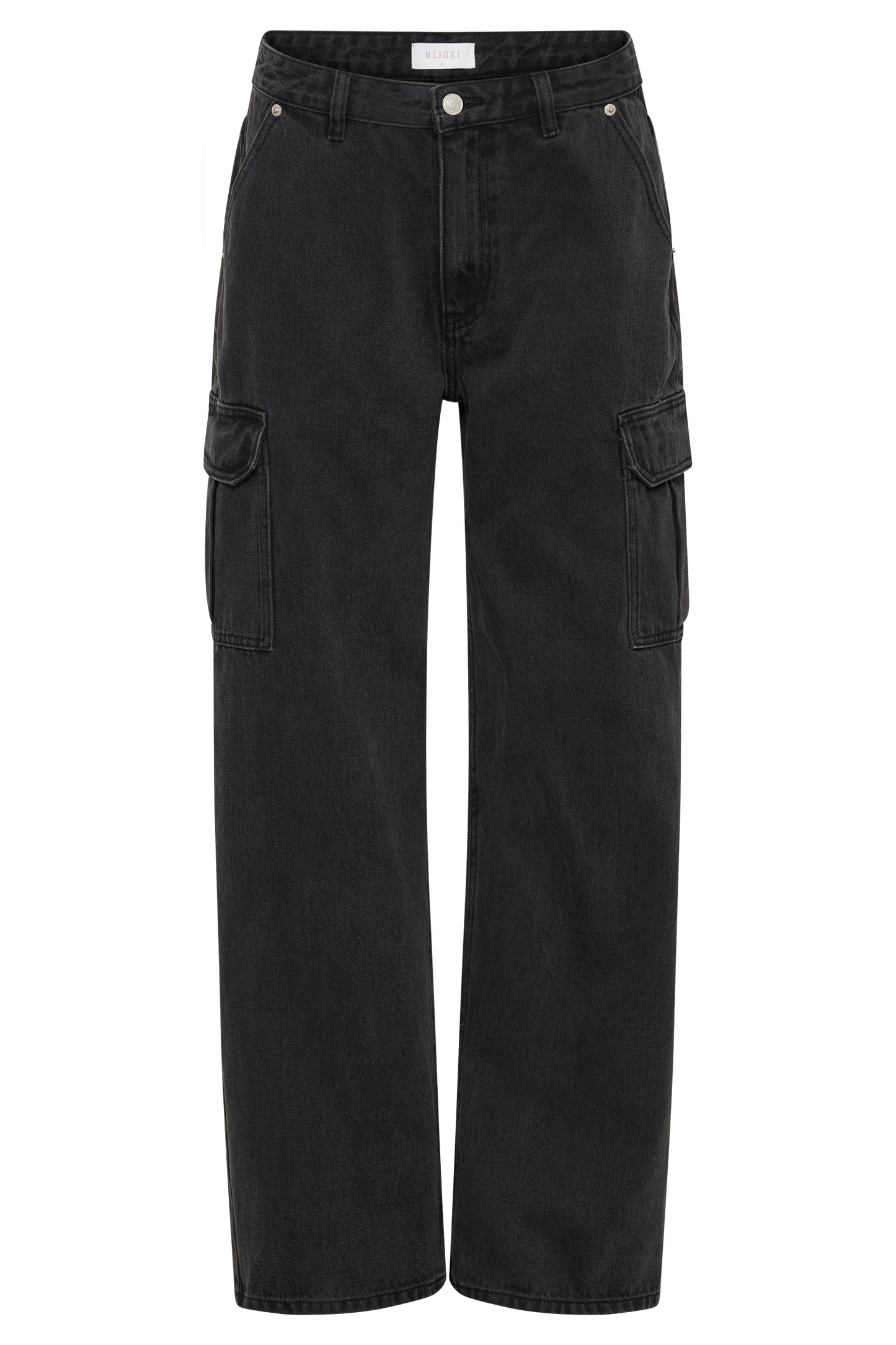 ROF Jagger Mid Bel Oversize Denim Jean - Yıkanmış Siyah