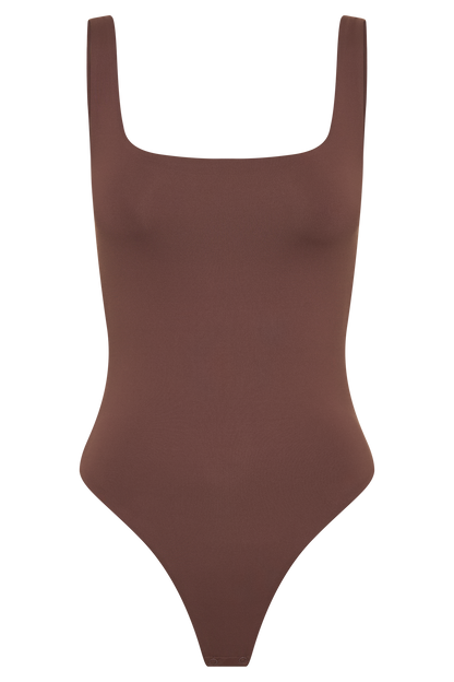 ROF Charlie Geri Dönüşümlü Naylon Yuvarlak Yaka Body - Mocha