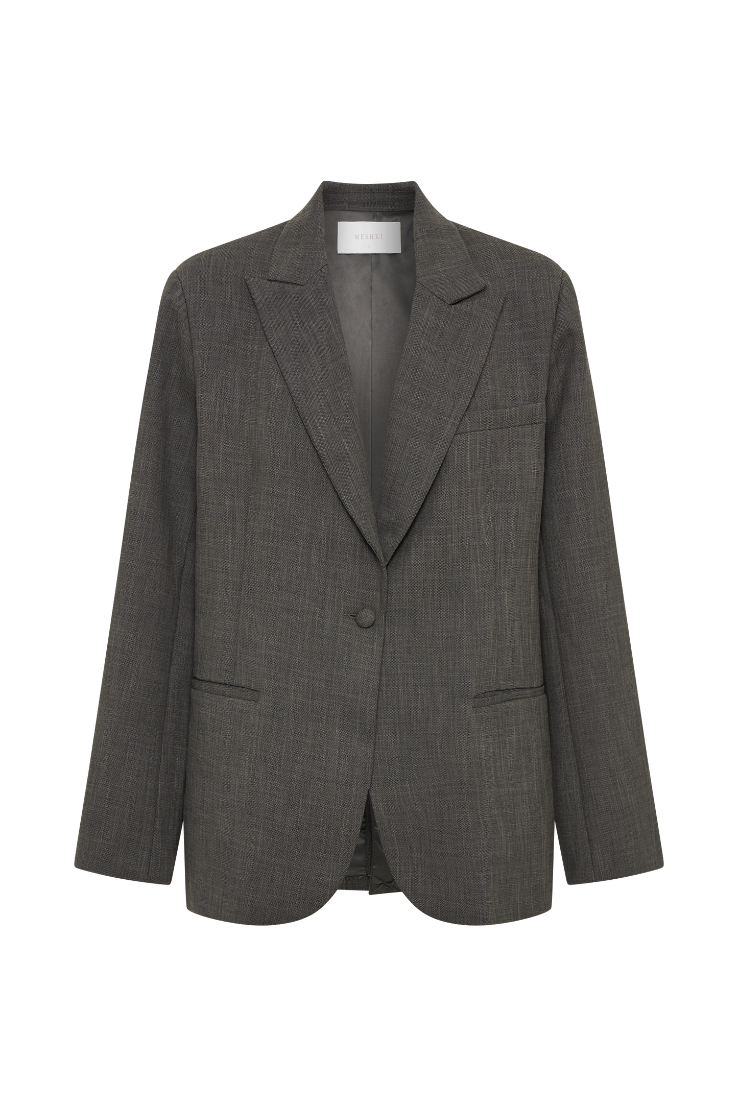 ROF Drew Oversize Dokulu Blazer - Kömür