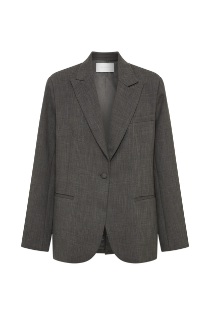 ROF Drew Oversize Dokulu Blazer - Kömür