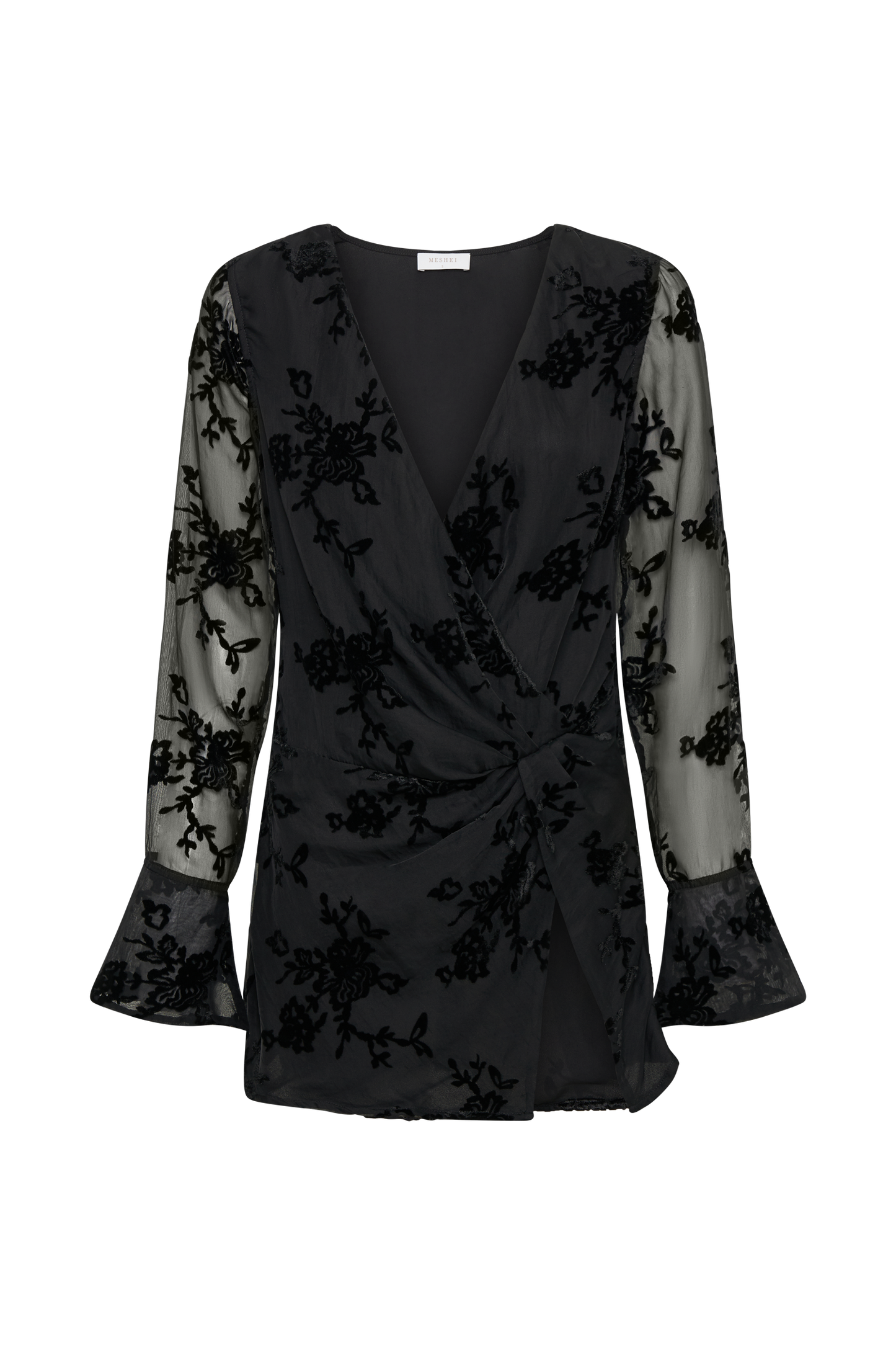 ROF Emory Burnout Kadife Elbise - Siyah