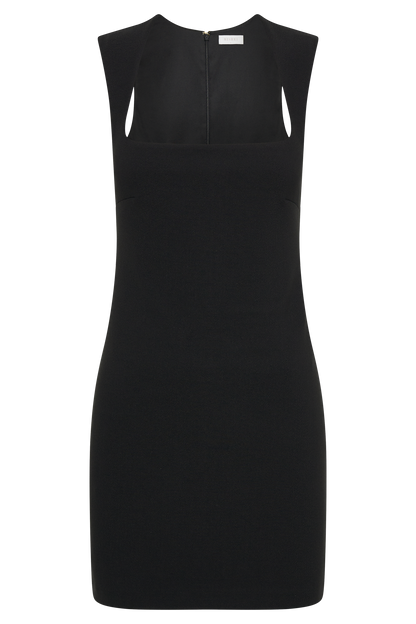 ROF Frida Krep Mini Elbise - Siyah