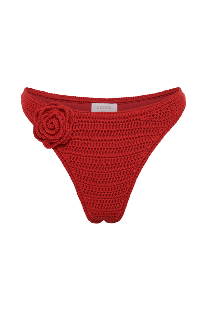ROF Valencia Rose Tığ İşi Bikini Altı - Kırmızı