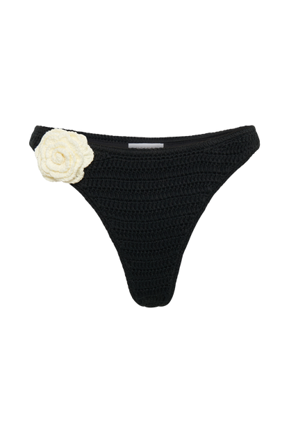 ROF Valencia Rose Kontrast Tığ Bikini Altı - Siyah
