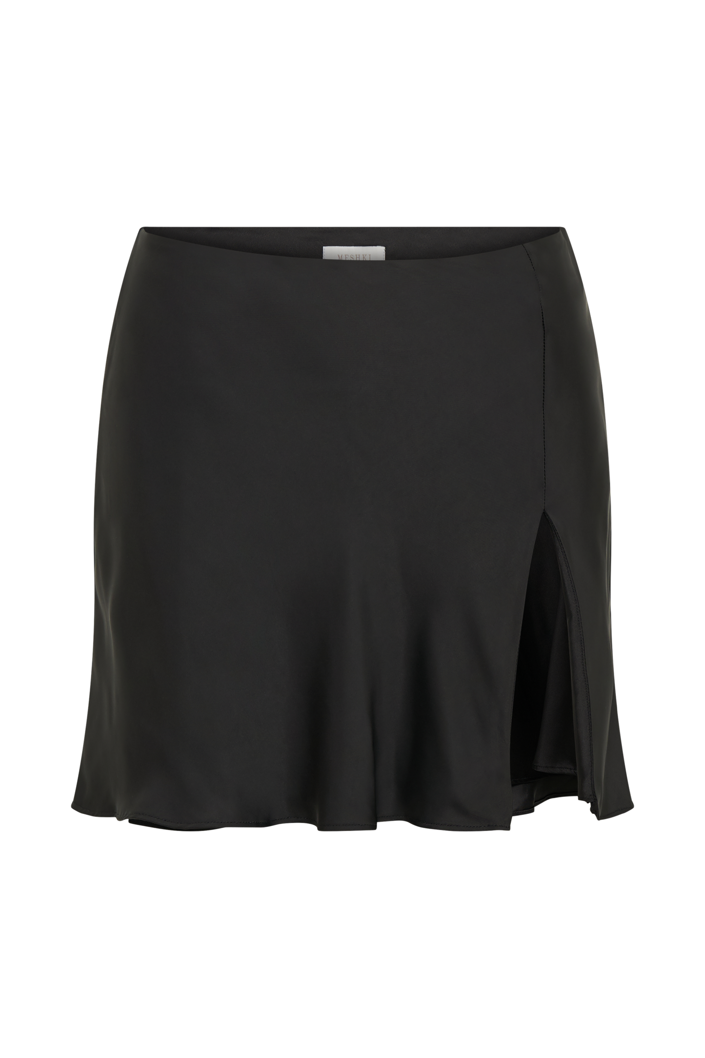 ROF Hartley Saten Mini Etek - Siyah
