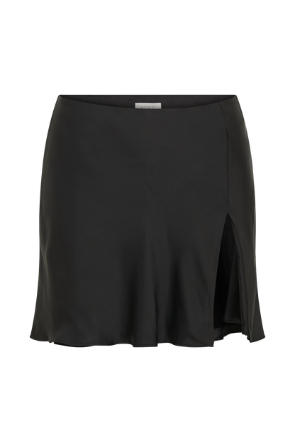 ROF Hartley Saten Mini Etek - Siyah