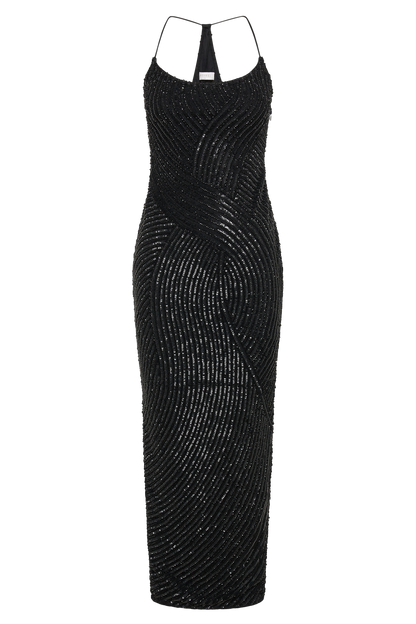 ROF Tierra Payet Maxi Elbise - Siyah