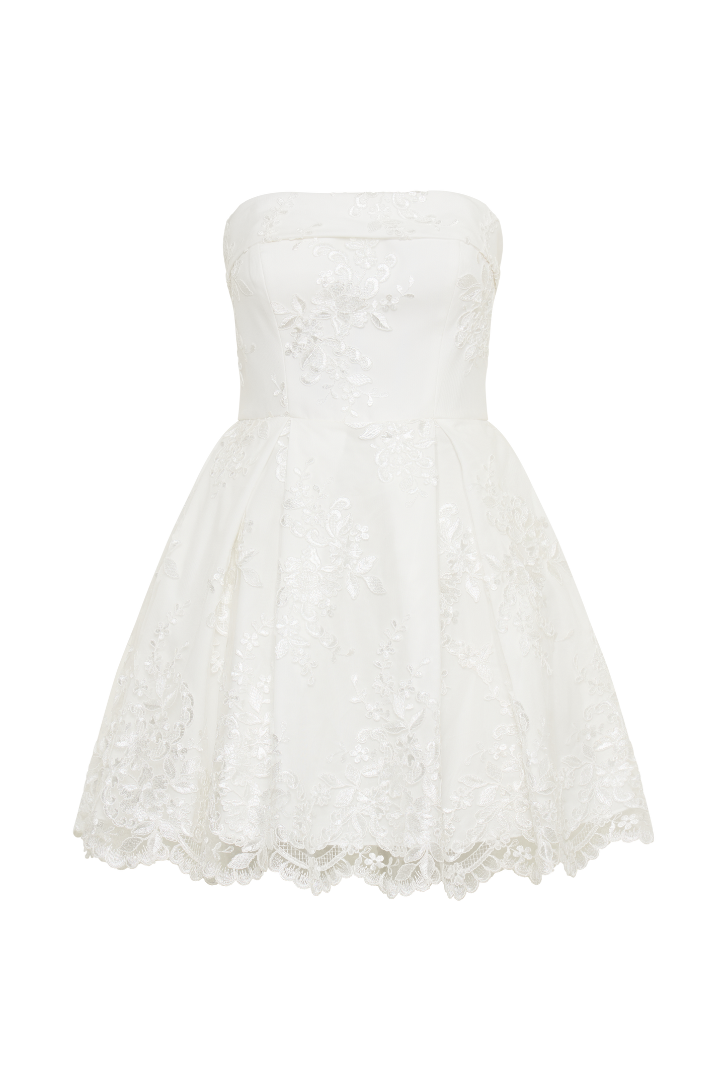ROF Eileen Dantel Mini Elbise - Beyaz