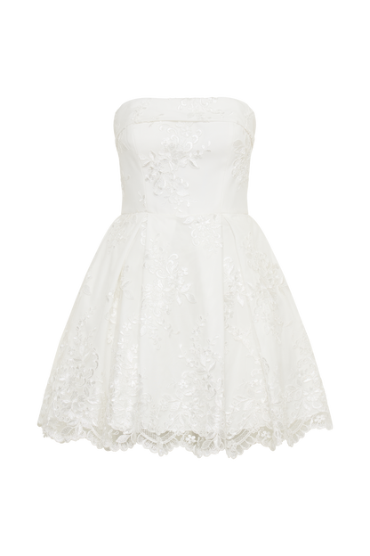 ROF Eileen Dantel Mini Elbise - Beyaz