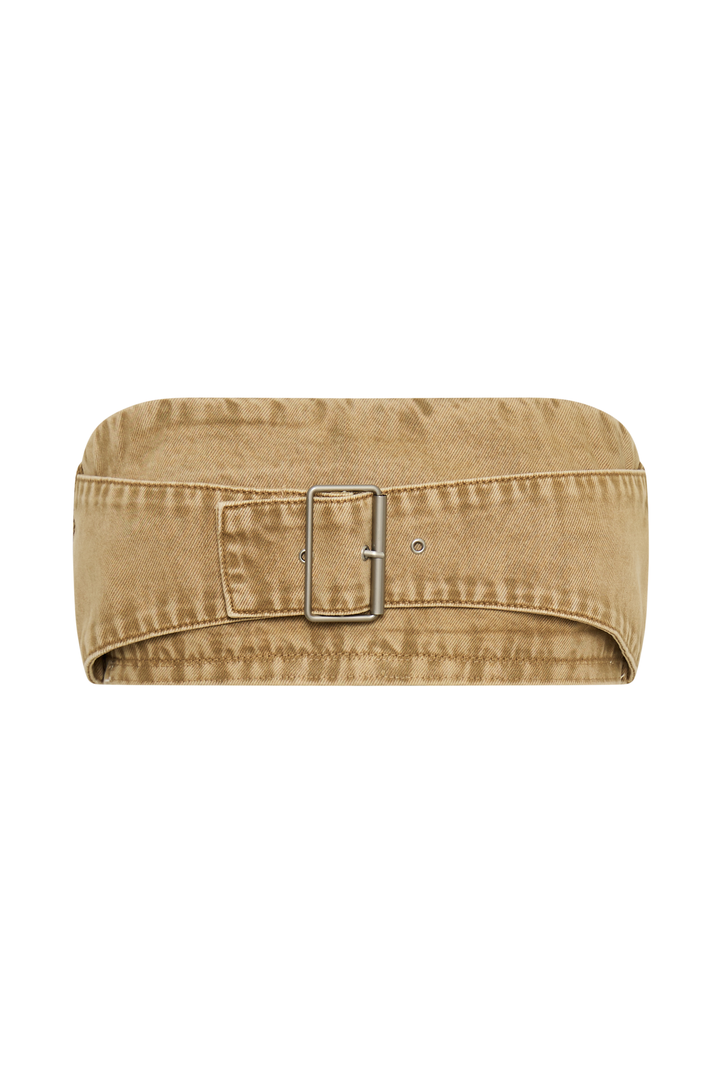 ROF Rowena Denim Toka Bandeau - Tan Asit Yıkama