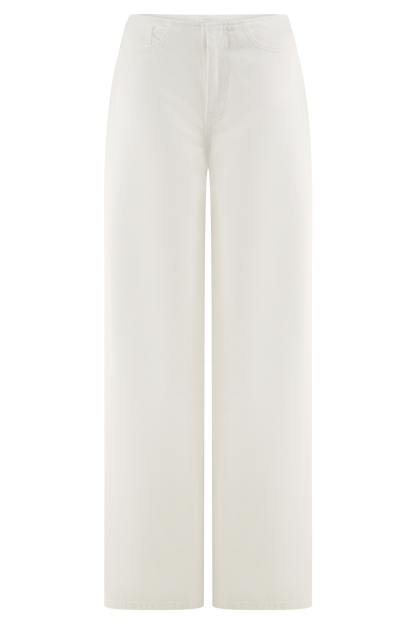 ROF Caitlin Mid Bel Denim Flare Jeans - Beyaz