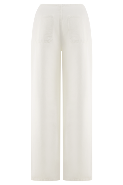 ROF Caitlin Mid Bel Denim Flare Jeans - Beyaz